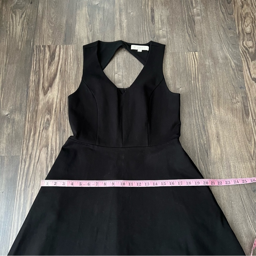 Ann Taylor LOFT Black A-Line Skater Dress with Pockets - Picture 8 of 12